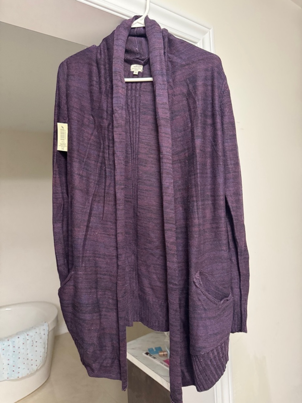 Wilfred Purple Open-Front Women's Sweater Cardigan